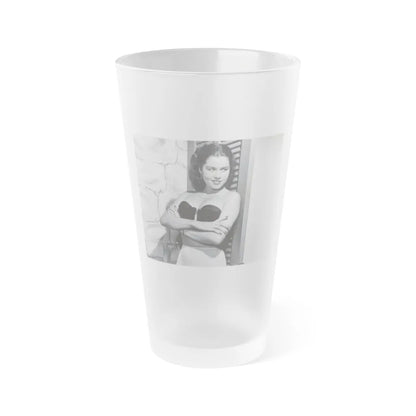 Jeanne Carmen #220 (Vintage Female Icon) Frosted Pint Glass 16oz-16oz-Frosted-Go Mug Yourself