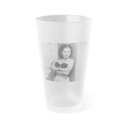 Jeanne Carmen #220 (Vintage Female Icon) Frosted Pint Glass 16oz 16oz Frosted - Go Mug Yourself