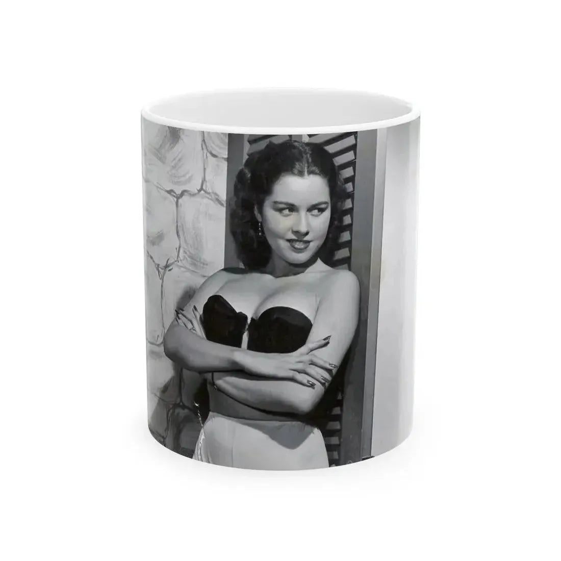 Jeanne Carmen #220 (Vintage Female Icon) White Coffee Mug 11oz - Go Mug Yourself