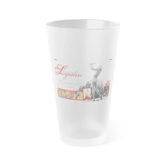 Jeanne Carmen #222 - German Mag. Layout (Vintage Female Icon) Frosted Pint Glass 16oz 16oz Frosted - Go Mug Yourself