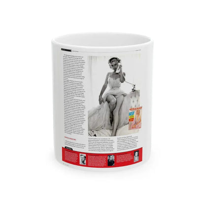Jeanne Carmen #223 - German Mag. Layout (Vintage Female Icon) White Coffee Mug 11oz - Go Mug Yourself