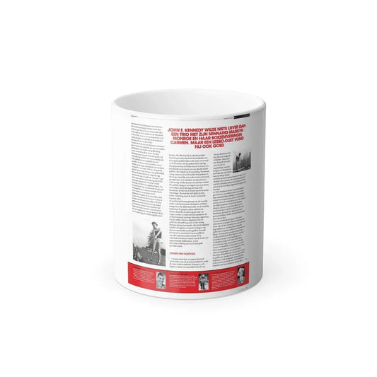 Jeanne Carmen #224 - German Mag. Layout (Vintage Female Icon) Color Changing Coffee Mug 11oz - Go Mug Yourself