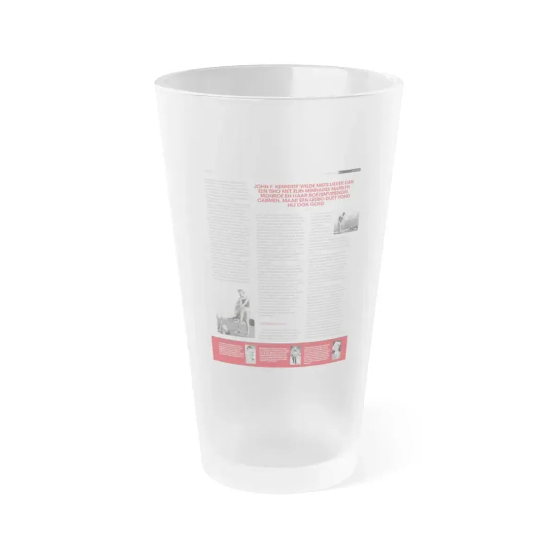 Jeanne Carmen #224 - German Mag. Layout (Vintage Female Icon) Frosted Pint Glass 16oz 16oz Frosted - Go Mug Yourself