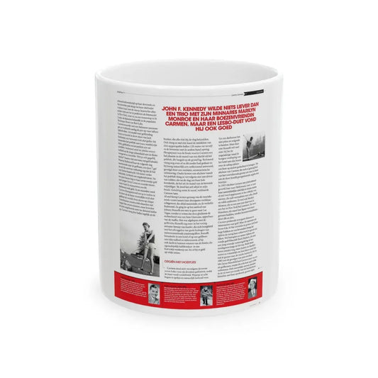Jeanne Carmen #224 - German Mag. Layout (Vintage Female Icon) White Coffee Mug 11oz - Go Mug Yourself