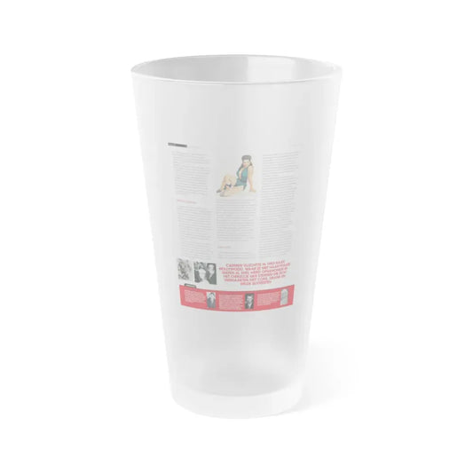 Jeanne Carmen #225 - German Mag. Layout (Vintage Female Icon) Frosted Pint Glass 16oz 16oz Frosted - Go Mug Yourself