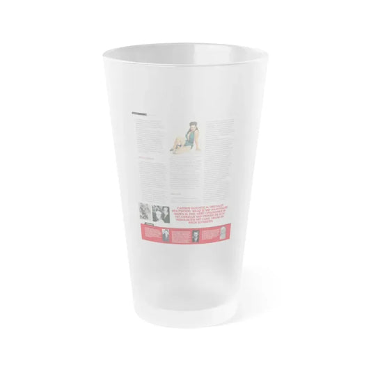 Jeanne Carmen #225 - German Mag. Layout (Vintage Female Icon) Frosted Pint Glass 16oz 16oz Frosted - Go Mug Yourself
