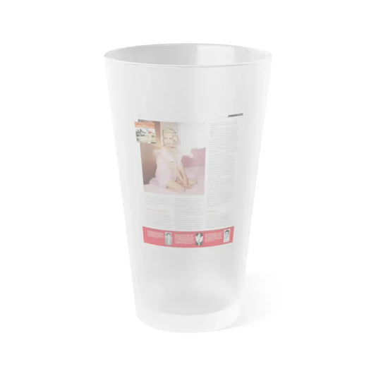 Jeanne Carmen #226 - German Mag. Layout (Vintage Female Icon) Frosted Pint Glass 16oz 16oz Frosted - Go Mug Yourself