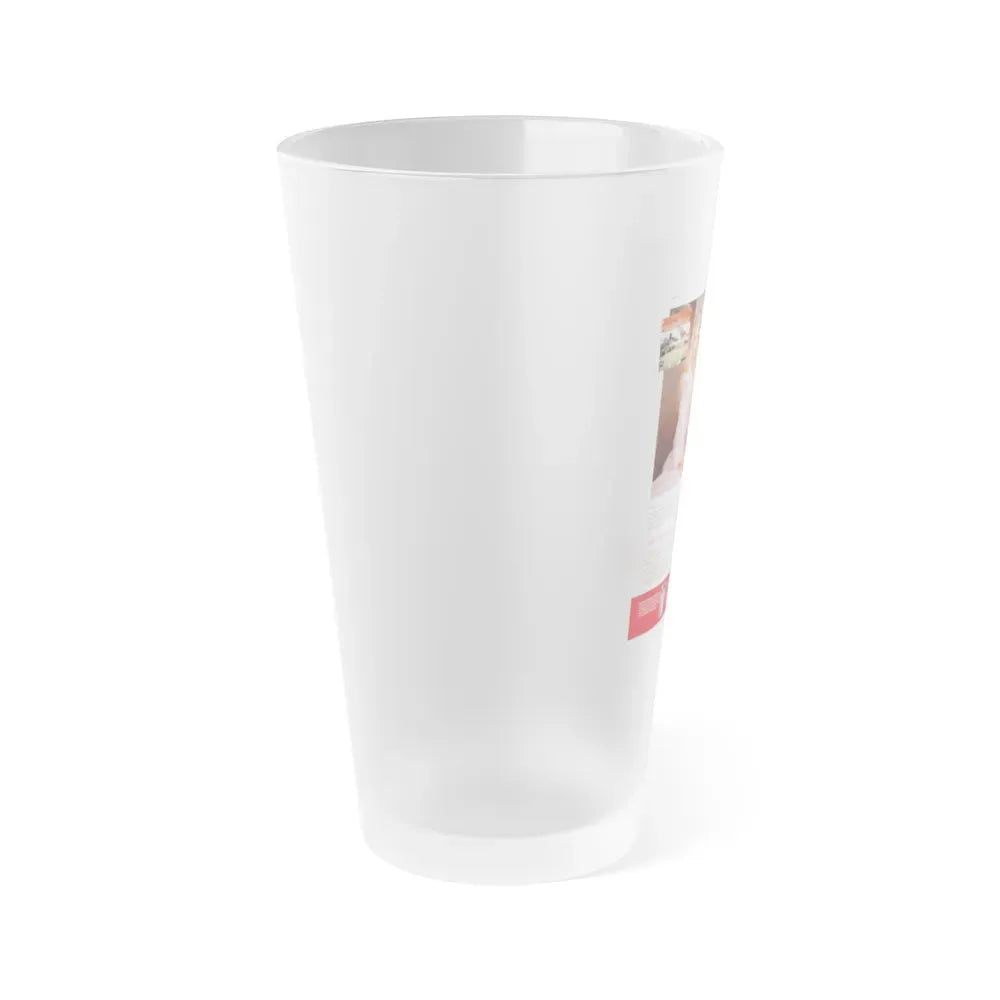 Jeanne Carmen #226 - German Mag. Layout (Vintage Female Icon) Frosted Pint Glass 16oz - Go Mug Yourself