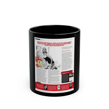 Jeanne Carmen #227 - German Mag. Layout (Vintage Female Icon) Black Coffee Mug 11oz - Go Mug Yourself