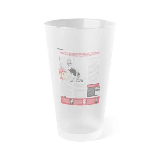 Jeanne Carmen #227 - German Mag. Layout (Vintage Female Icon) Frosted Pint Glass 16oz 16oz Frosted - Go Mug Yourself