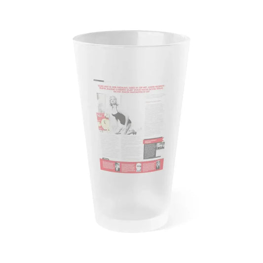 Jeanne Carmen #227 - German Mag. Layout (Vintage Female Icon) Frosted Pint Glass 16oz 16oz Frosted - Go Mug Yourself