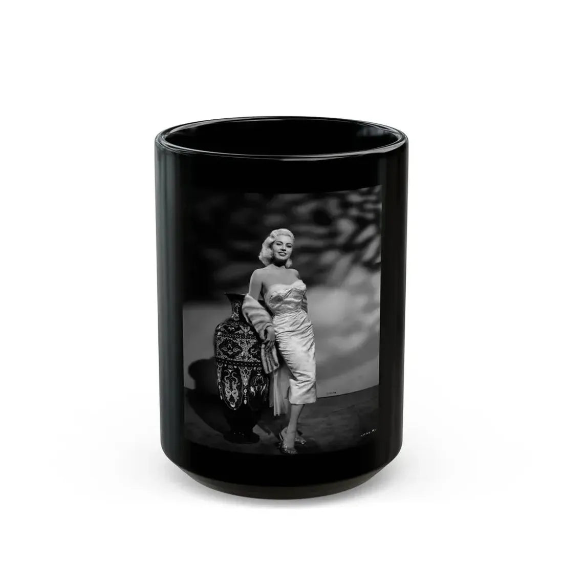 Jeanne Carmen #231 (Vintage Female Icon) Black Coffee Mug 15oz - Go Mug Yourself