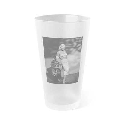 Jeanne Carmen #231 (Vintage Female Icon) Frosted Pint Glass 16oz-16oz-Frosted-Go Mug Yourself