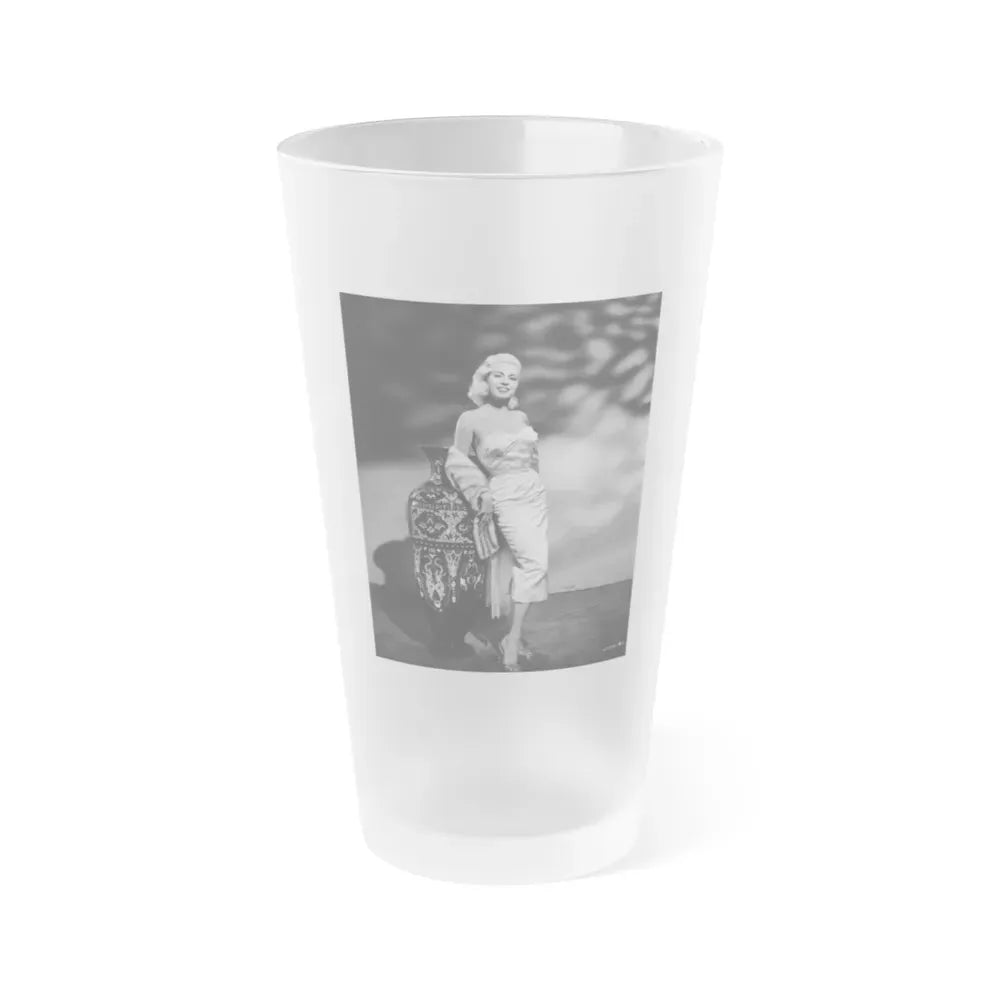 Jeanne Carmen #231 (Vintage Female Icon) Frosted Pint Glass 16oz 16oz Frosted - Go Mug Yourself