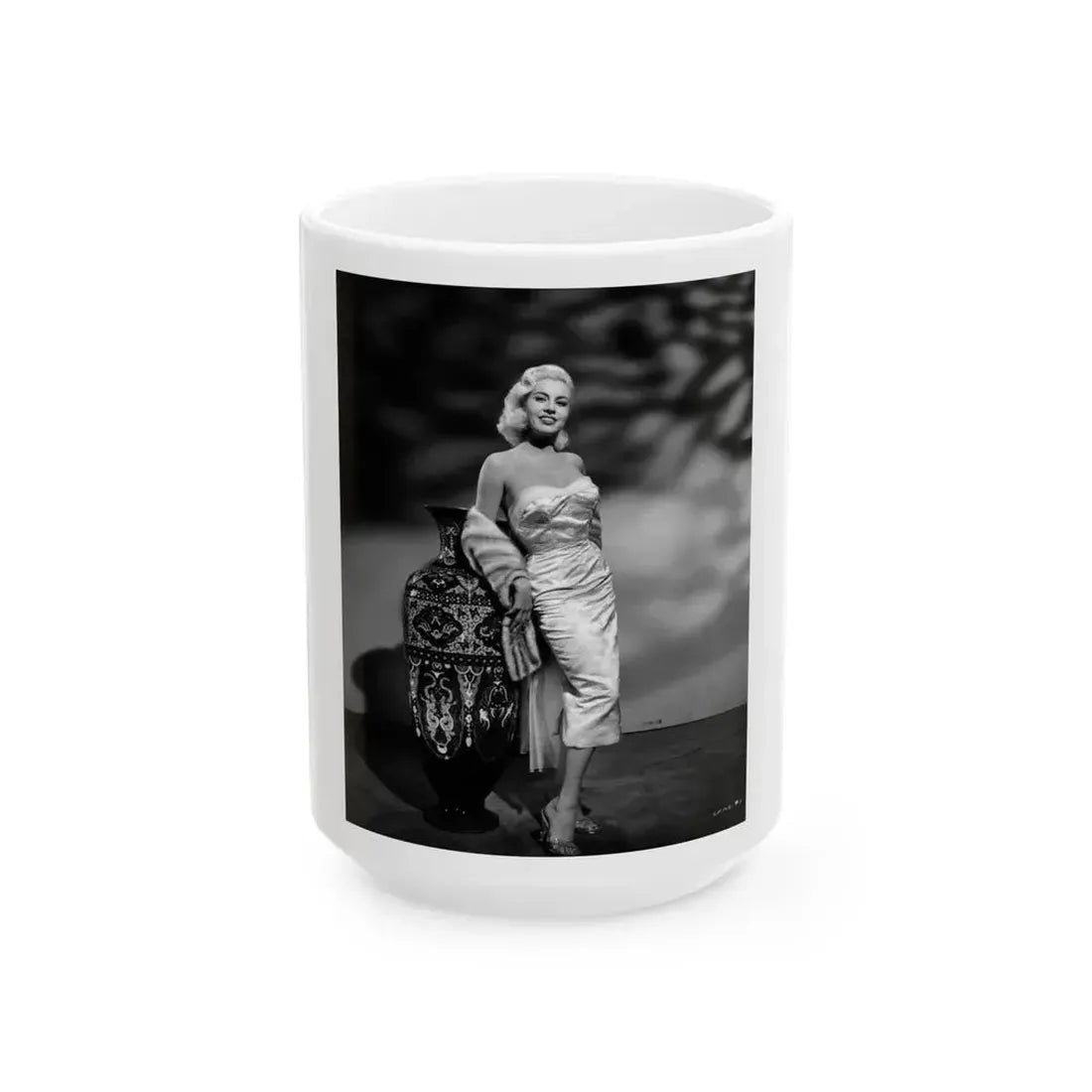 Jeanne Carmen #231 (Vintage Female Icon) White Coffee Mug 15oz - Go Mug Yourself