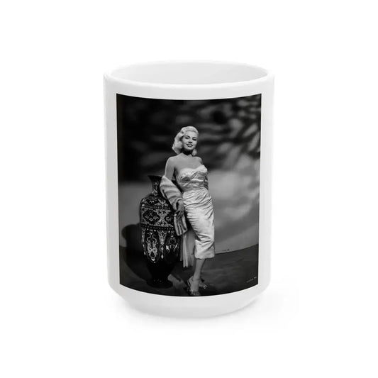 Jeanne Carmen #231 (Vintage Female Icon) White Coffee Mug 15oz - Go Mug Yourself