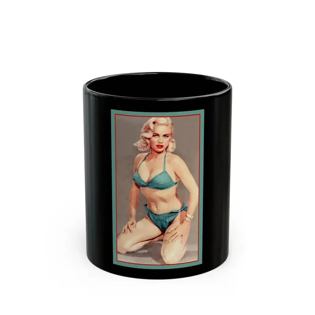 Jeanne Carmen #232 (Vintage Female Icon) Black Coffee Mug 11oz - Go Mug Yourself