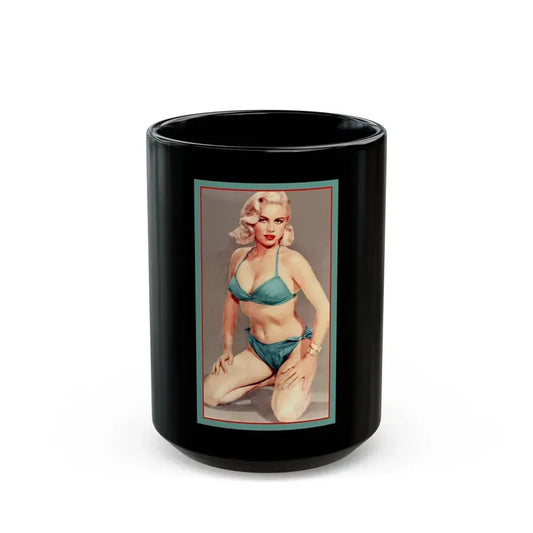 Jeanne Carmen #232 (Vintage Female Icon) Black Coffee Mug 15oz - Go Mug Yourself