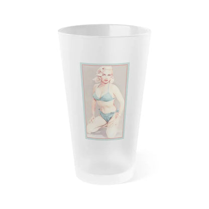 Jeanne Carmen #232 (Vintage Female Icon) Frosted Pint Glass 16oz 16oz Frosted - Go Mug Yourself