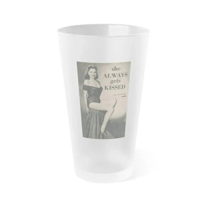 Jeanne Carmen #323 - Page 85 Page 1 of 5 with B&W Pin-Up Pic from PHOTO Digest Mag. Sept. '53 (Vintage Female Icon) Frosted Pint Glass 16oz 16oz Frosted - Go Mug Yourself