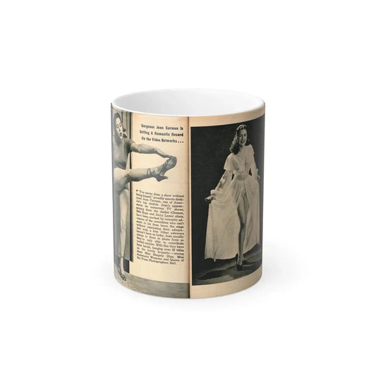 Jeanne Carmen #324 - [Page 86 & 87] Pages 2 & 3 of 5 with 2 B&W Pin-Up Pics from PHOTO Digest Mag. Sept. '53 (Vintage Female Icon) Color Changing Coffee Mug 11oz - Go Mug Yourself