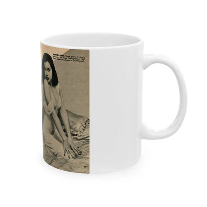 Jeanne Carmen #325 - Page 88 & 89 Pages 4 & 5 of 5 with 2 B&W Pin-Up Pics & 1 B&W Glamour Pic from PHOTO Digest Mag. Sept. '53 (Vintage Female Icon) White Coffee Mug - Go Mug Yourself