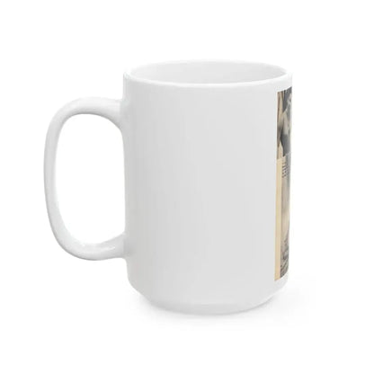 Jeanne Carmen #327 - Page 132 Pages 3 of 3 with 1 B&W Pin-Up Pic also B&W Glamour Shot from TAB Digest Mag. Jan. '54 (Vintage Female Icon) White Coffee Mug - Go Mug Yourself