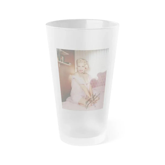 Jeanne Carmen #45 (Vintage Female Icon) Frosted Pint Glass 16oz 16oz Frosted - Go Mug Yourself