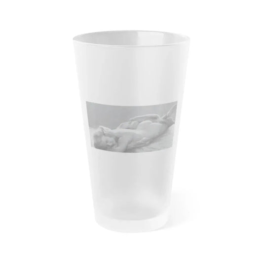 Jeanne Carmen #46 (Vintage Female Icon) Frosted Pint Glass 16oz 16oz Frosted - Go Mug Yourself
