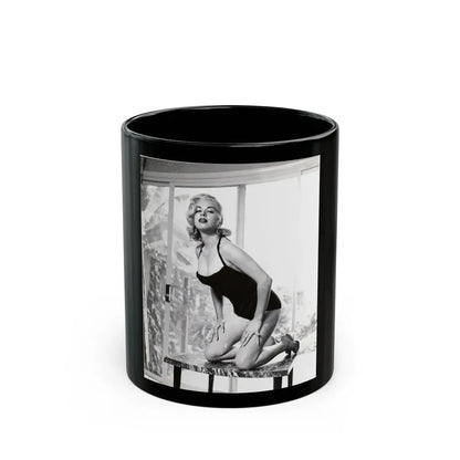 Jeanne Carmen #50 (Vintage Female Icon) Black Coffee Mug 11oz - Go Mug Yourself