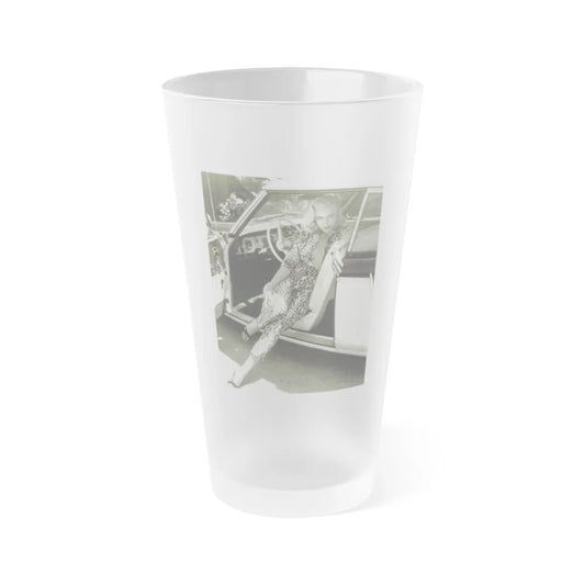 Jeanne Carmen #52 (Vintage Female Icon) Frosted Pint Glass 16oz-16oz-Frosted-Go Mug Yourself