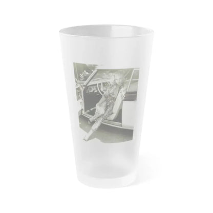 Jeanne Carmen #52 (Vintage Female Icon) Frosted Pint Glass 16oz 16oz Frosted - Go Mug Yourself