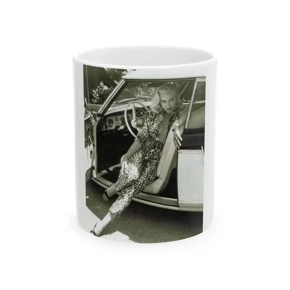 Jeanne Carmen #52 (Vintage Female Icon) White Coffee Mug 11oz - Go Mug Yourself