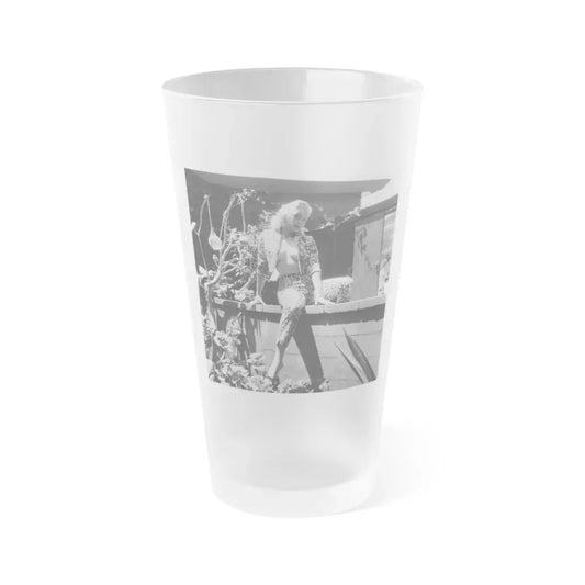 Jeanne Carmen #53 (Vintage Female Icon) Frosted Pint Glass 16oz 16oz Frosted - Go Mug Yourself