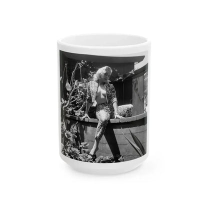 Jeanne Carmen #53 (Vintage Female Icon) White Coffee Mug 15oz - Go Mug Yourself