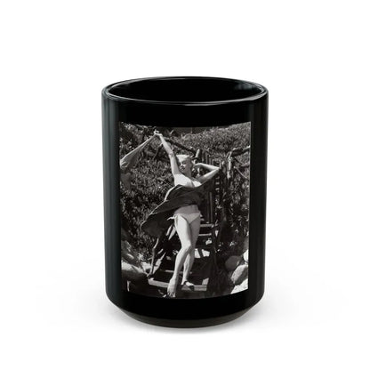 Jeanne Carmen #54 (Vintage Female Icon) Black Coffee Mug 15oz - Go Mug Yourself