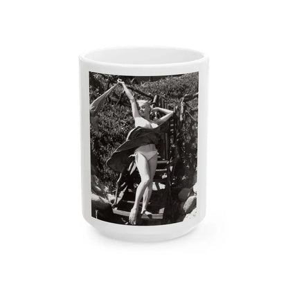 Jeanne Carmen #54 (Vintage Female Icon) White Coffee Mug 15oz - Go Mug Yourself