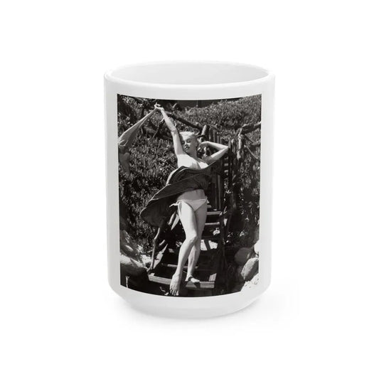 Jeanne Carmen #54 (Vintage Female Icon) White Coffee Mug 15oz - Go Mug Yourself