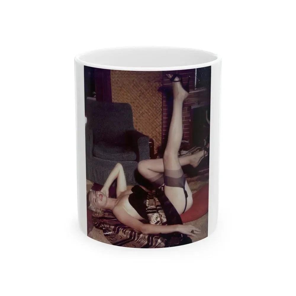 Jeanne Carmen #56 (Vintage Female Icon) White Coffee Mug 11oz - Go Mug Yourself