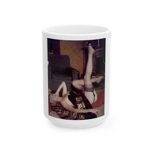 Jeanne Carmen #56 (Vintage Female Icon) White Coffee Mug 15oz - Go Mug Yourself