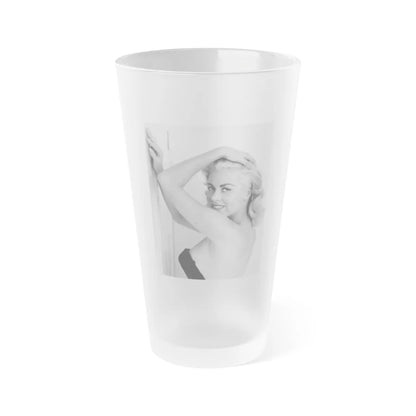 Jeanne Carmen #57 (Vintage Female Icon) Frosted Pint Glass 16oz-16oz-Frosted-Go Mug Yourself