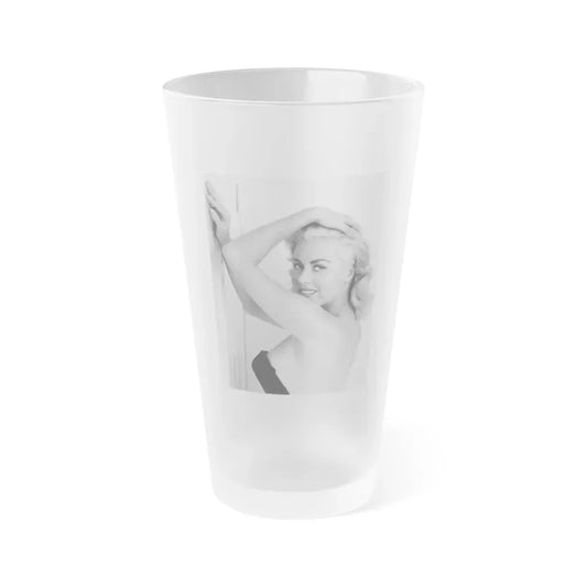 Jeanne Carmen #57 (Vintage Female Icon) Frosted Pint Glass 16oz 16oz Frosted - Go Mug Yourself