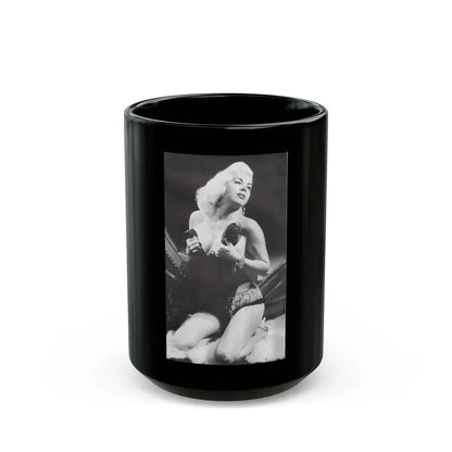 Jeanne Carmen #65 (Vintage Female Icon) Black Coffee Mug 15oz - Go Mug Yourself