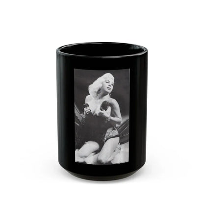 Jeanne Carmen #65 (Vintage Female Icon) Black Coffee Mug 15oz - Go Mug Yourself