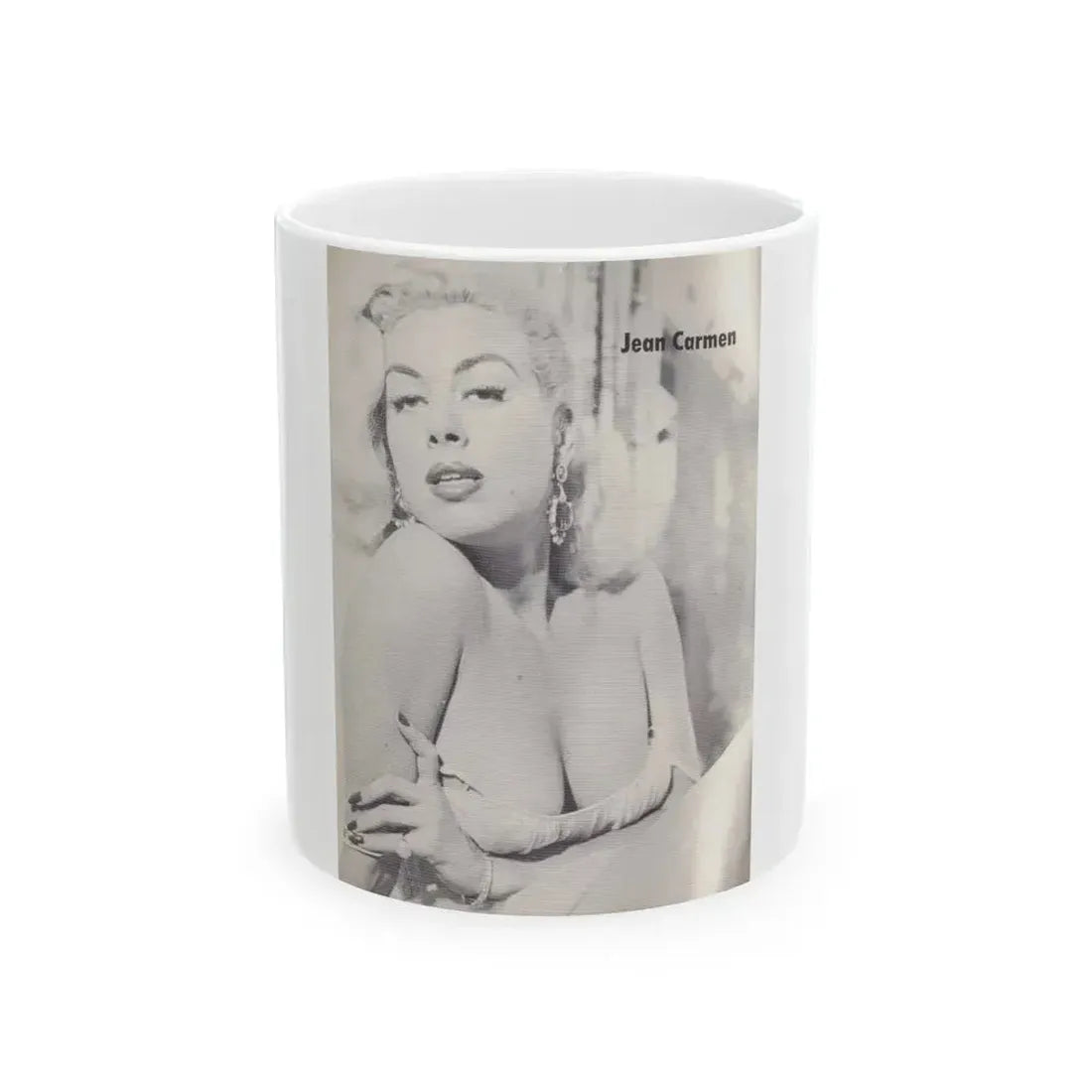 Jeanne Carmen #70 (Vintage Female Icon) White Coffee Mug 11oz - Go Mug Yourself
