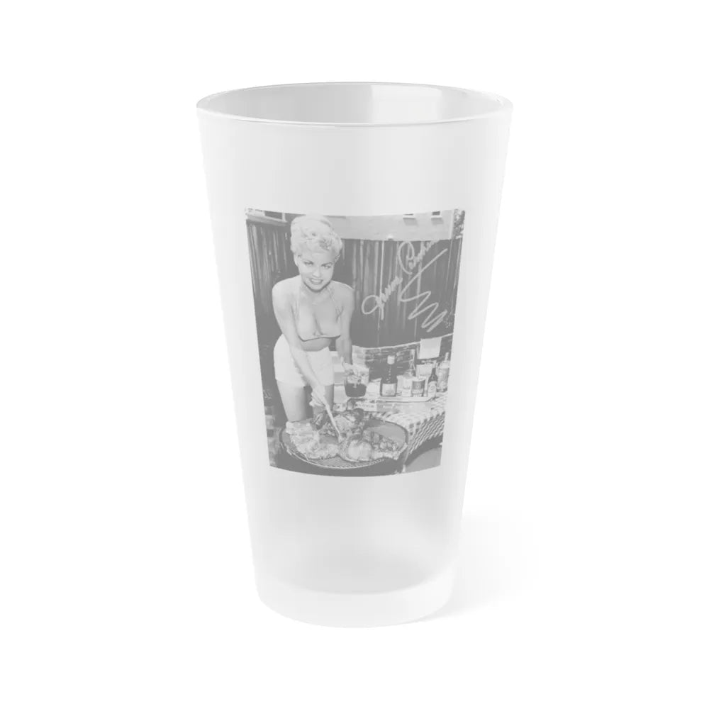 Jeanne Carmen #84 1 (Vintage Female Icon) Frosted Pint Glass 16oz-16oz-Frosted-Go Mug Yourself