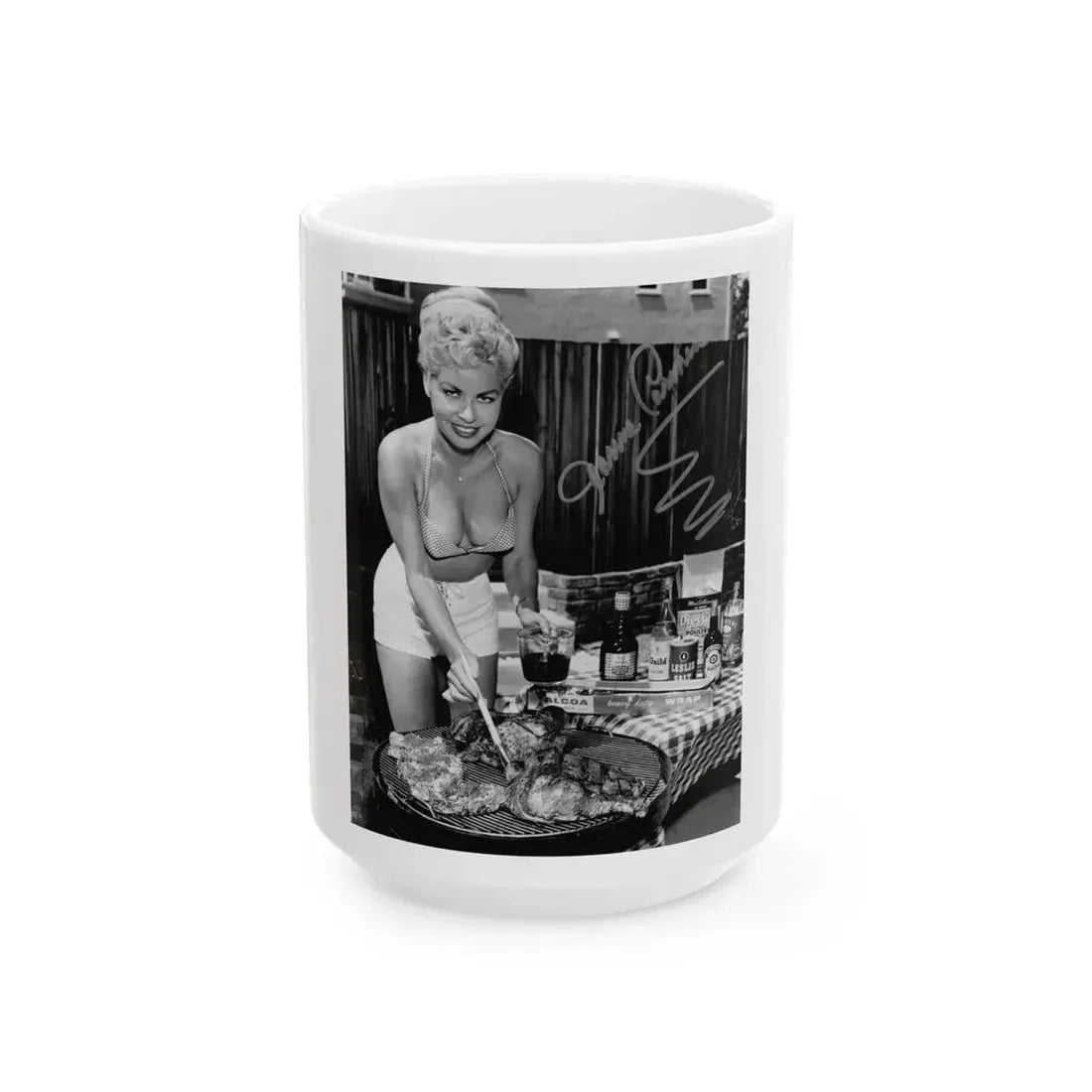 Jeanne Carmen #84 1 (Vintage Female Icon) White Coffee Mug 15oz - Go Mug Yourself