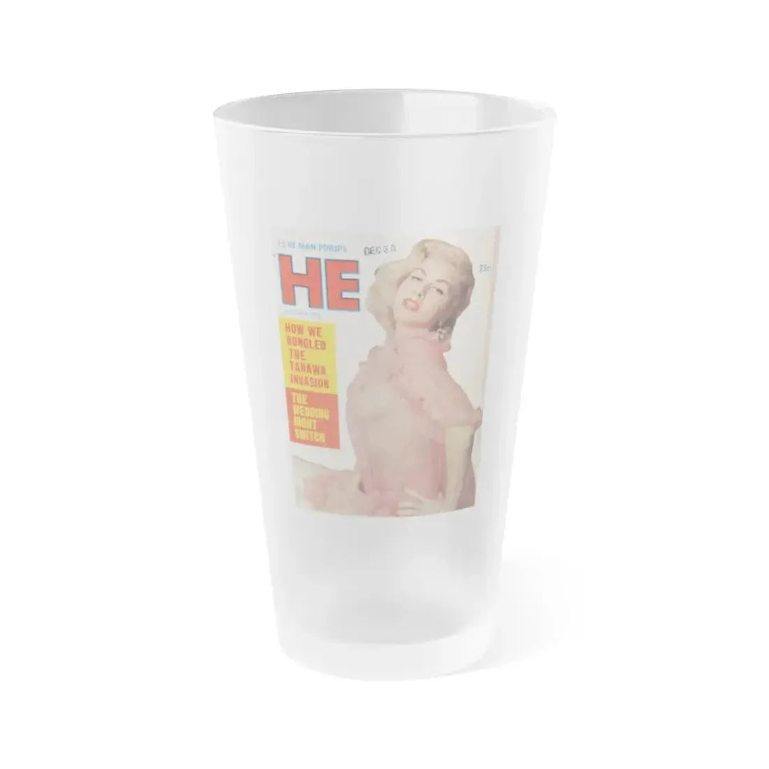 Jeanne Carmen #89 - Mag. Cover (Vintage Female Icon) Frosted Pint Glass 16oz 16oz Frosted - Go Mug Yourself