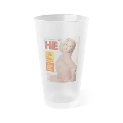 Jeanne Carmen #89 - Mag. Cover (Vintage Female Icon) Frosted Pint Glass 16oz 16oz Frosted - Go Mug Yourself