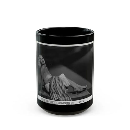 Jeanne Carmen #91 (Vintage Female Icon) Black Coffee Mug 15oz - Go Mug Yourself